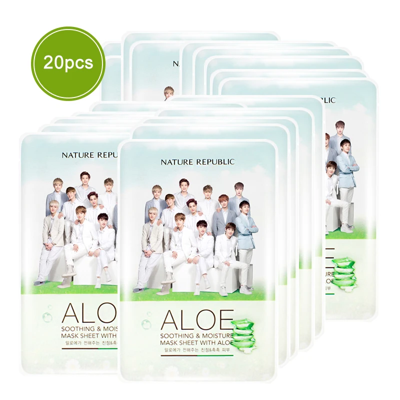 Made in Korean Not Have Alcohol Nature Republic Sheet Mask EXO Face Mask Moisturizing Oil Control Whitening Facial Mask