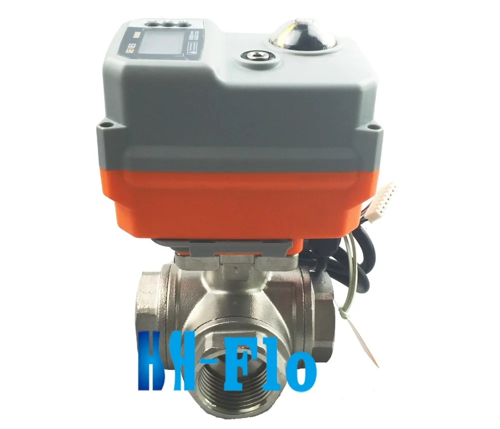 " DN50 3 Way SS304 пропорциональный интегральный регулирующий с электроприводом электрический клапан