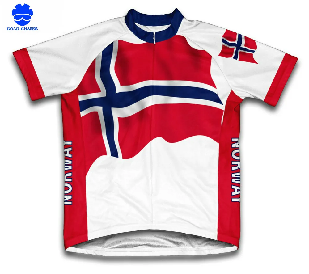 Buy Norway Flag Cycling Clothing Men's and Women's Bike Bicycle Short Sleeve