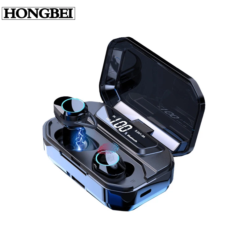 

G02 TWS Bluetooth headset In-Ear Stereo HIFI Sound Quality IPX7 Waterproof Noise Cancelling Earphone with 3300mAh Charging Box