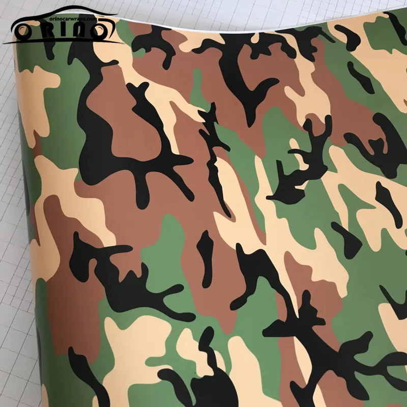 Black Grey Camouflage Vinyl Film-3