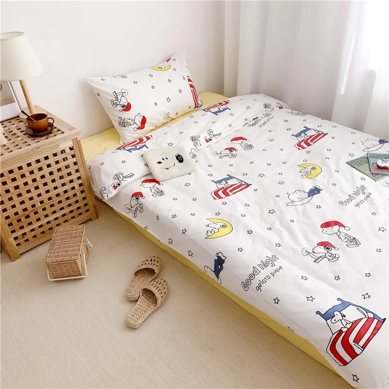 Multi color bedding Queen Twin size Duvet Cover 100%Cotton Bedding Set for Kids Youth Ultra soft bedsheets linen fitted sheet