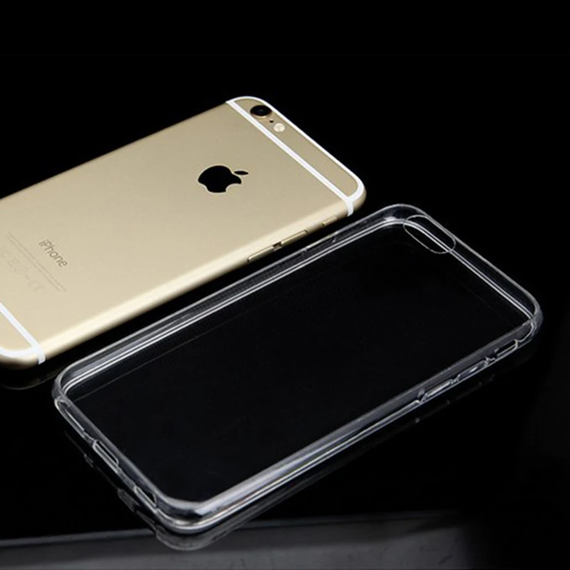 Для IPhone 8 7 Plus 6 6S 5 5S SE 0 3 мм Ультратонкий Мягкий чехол из силиконового геля