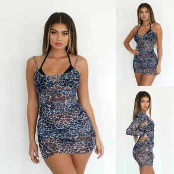 

Sexy Women Lady Bathing Suit Bikini Swimwear Cover Up Beach Dress Short Dress