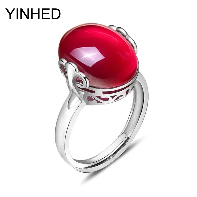 90 off yinhed 925 sterling silver ring natural oval red corundum wedding ring opening - Red Wedding Rings 90 off yinhed 925 sterling silver ring natural oval red corundum wedding ring opening - Red Wedding Rings