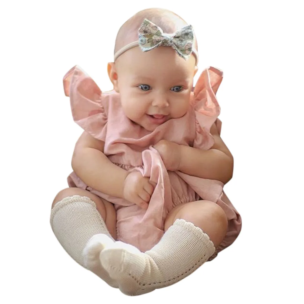 

Rompers Clothes Sets Anchors Bow Top+Polka Briefs+Head band 3pcs Sleeveless Outfits Set Summer Fashion Baby Girls#p5