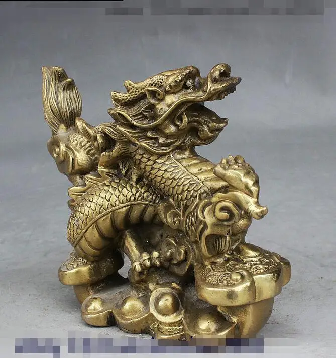Народный китайский латунный по феншуй Yuanbao деньги благоприятный Ruyi с