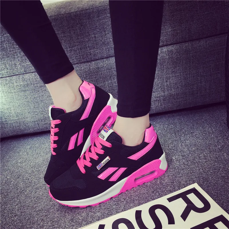 

Women Cushion Running Shoes Air Running Sneakers Sports Shoes Cushioning Walking Shoes Flat Breathable Mesh Footwear