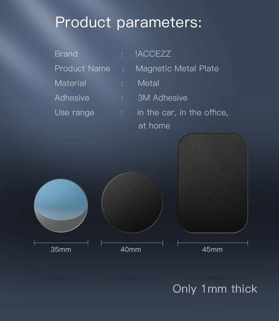 !ACCEZZ 10pcslot Magnetic Metal Plate Disk For Car Phone Holder Iron Sheet Sticker Thin For Magnet Universal Mobile Phone Stand (6)