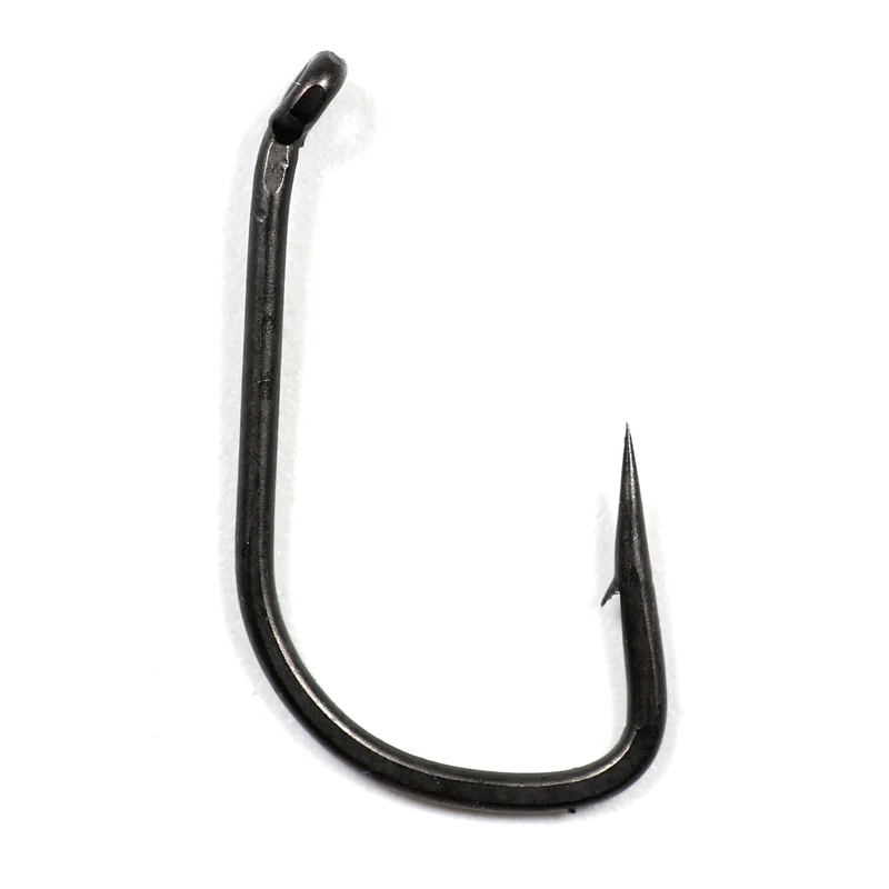 

Bimoo 100pcs TEFLON Coated high carbon steel Carp Fishing Hook In-turn Eye Micro Barb Terminal Fishing Accessory Tackle