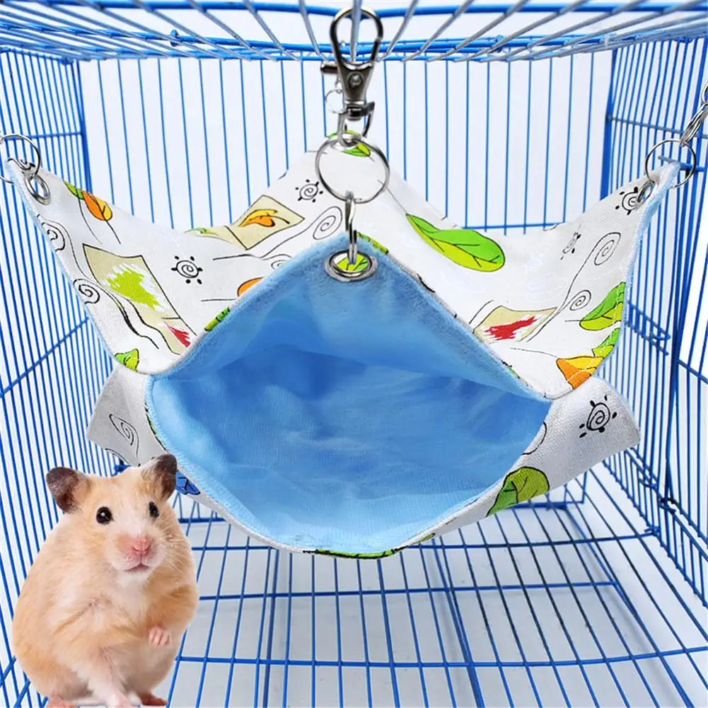

Squirrel Double Layers Hammock Canvas Breathable Hanging Nest Warm Sleeping Bed For Hamster Sugar Glider Guinea Pig Sleeping Bag