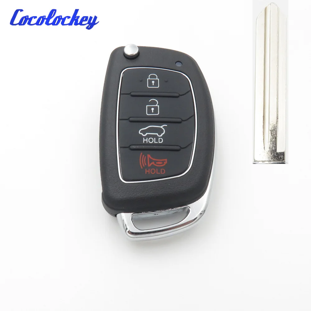 

Cocolockey Flip Folding Remote Key Shell Fit for HYUNDAI Ix45 Santa Fe 3Buttons Keyless Entry Fob Cover for Hyundai Car Key