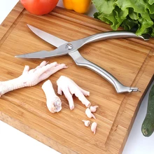 Кухня 25 см(9,8 '') Сверхмощный птицы Курица ножницы для костей резак повара инструмент гаджет ножницы рыбы утка резки из нержавеющей стали