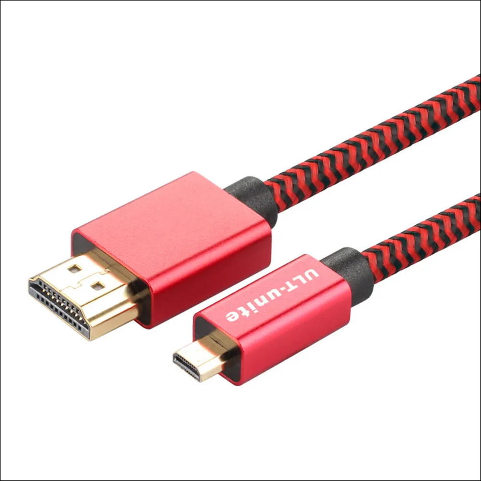 HDMI кабель 2,0 4K 60Hz для сплиттера удлинитель адаптер для PS4 Для Xiaomi tv Box HDMI к Micro HDMI HD кабель PP пряжа позолоченная