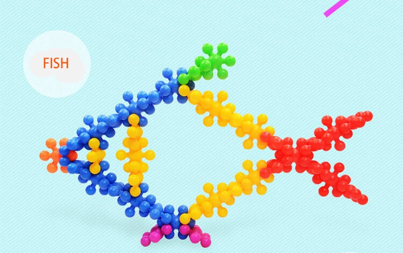 Six-color snowflakes assembled blocks (14)