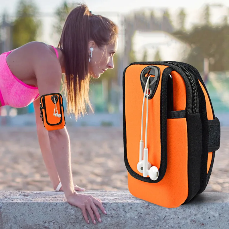 

Outdoor Running Phone Arm Bag Waterproof Mobile Phone Armband Fitness Wrist Bag Men Women Outdoor Running Cycling Arm Bags