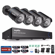 SANNCE 8CH HD 720P CCTV System 1080P HDMI Output CCTV DVR AHD 720P 1200TVL Security Cameras IR night Waterproof Surveillance kit