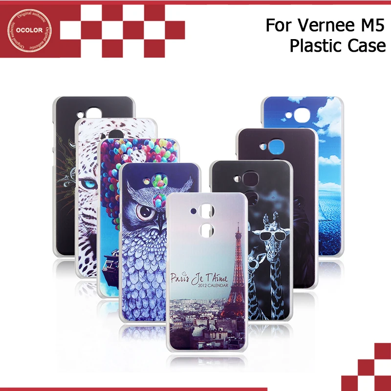

ocolor For Vernee M5 Plastic Case Cover Hard Case Color Paint In 8 Patterns Protective Phone Cover Case For Vernee M5 Cell Phone