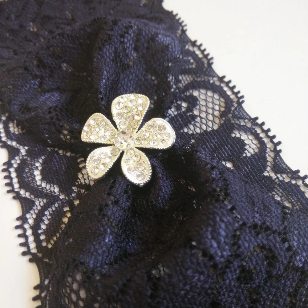 1pcs Hot Sexy Vintage Navy Bridal Wedding Garter Toss Garter Stretch Lace with Rhinestone Flower 6.2cm width 1pcs Hot Sexy Vintage Navy Bridal Wedding Garter Toss Garter Stretch Lace with Rhinestone Flower 6.2cm width