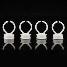 100 шт. пластик белый кольцо для пигментов для Перманентный макияж для бровей Размеры S татуировки держатели чернил поставки
