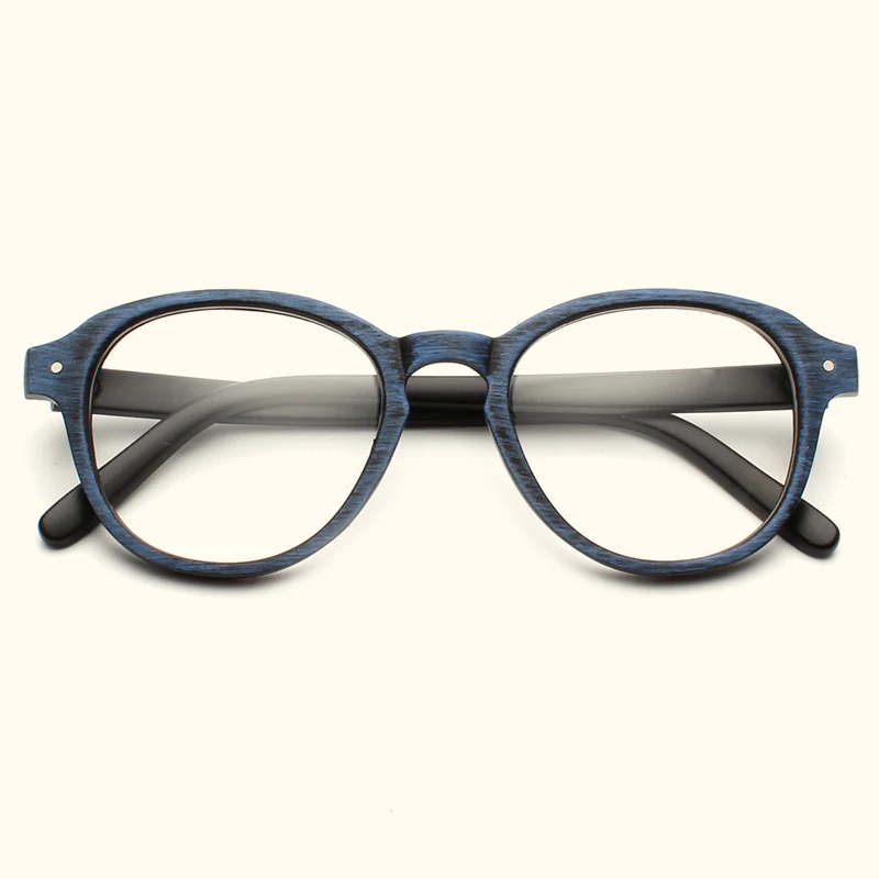 NOSSA, круглые винтажные дизайнерские очки, оправа для мужчин и женщин, Повседневные очки, оправа, Ретро стиль, очки для близорукости, оптические оправы - Цвет оправы: Blue