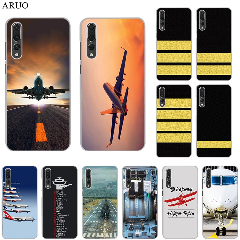 

Aircraft Airplane fly Clear Hard Cover Case for huawei P30 P30lite P30Pro P20 P20lite P20Pro P10plus P10lite Psmate2019 P9 cover