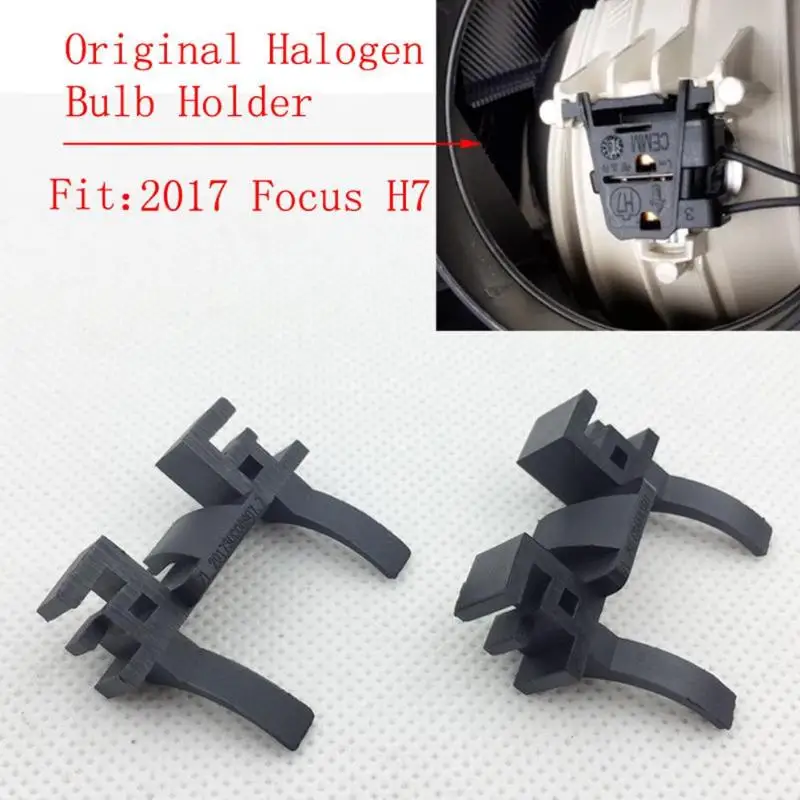 2pcs H7 LED Headlight Bulb Holders Adapters for Ford Focus FIAT Land Rover