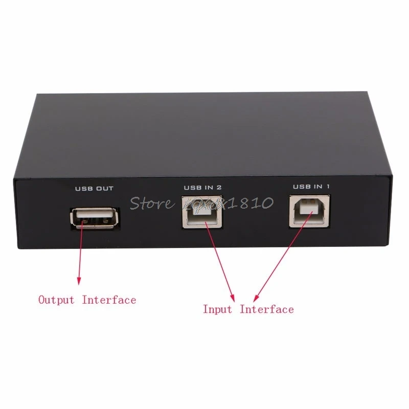 2 Порты USB2.0 Обмен переключатель устройства переходник коробка для сканер компьютера принтер Z07 Прямая поставка