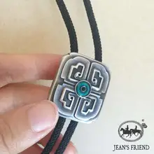 Lucky крест узел Боло галстук Средства ухода за кожей шеи галстук с неба системы Jewelry Волокно плетеная веревка