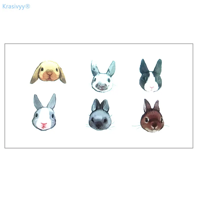 

New arrive Waterproof Temporary Tattoo sticker fashion cute little rabbit Water Transfer fake tattoo makeup girls flash tattoos