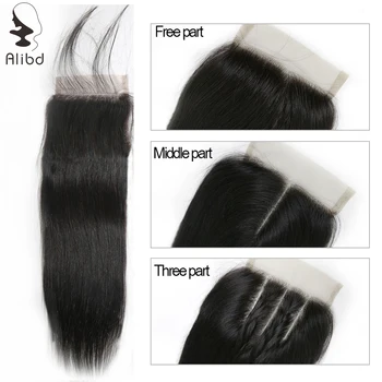 Alibd 4 4 Free Middle Three Part Lace Closure Straight Human Hair Closure 8 20 Peruvian Swiss Lace Closures With Baby Hair Buy At The Price Of 23 60 In Aliexpress Com Imall Com
