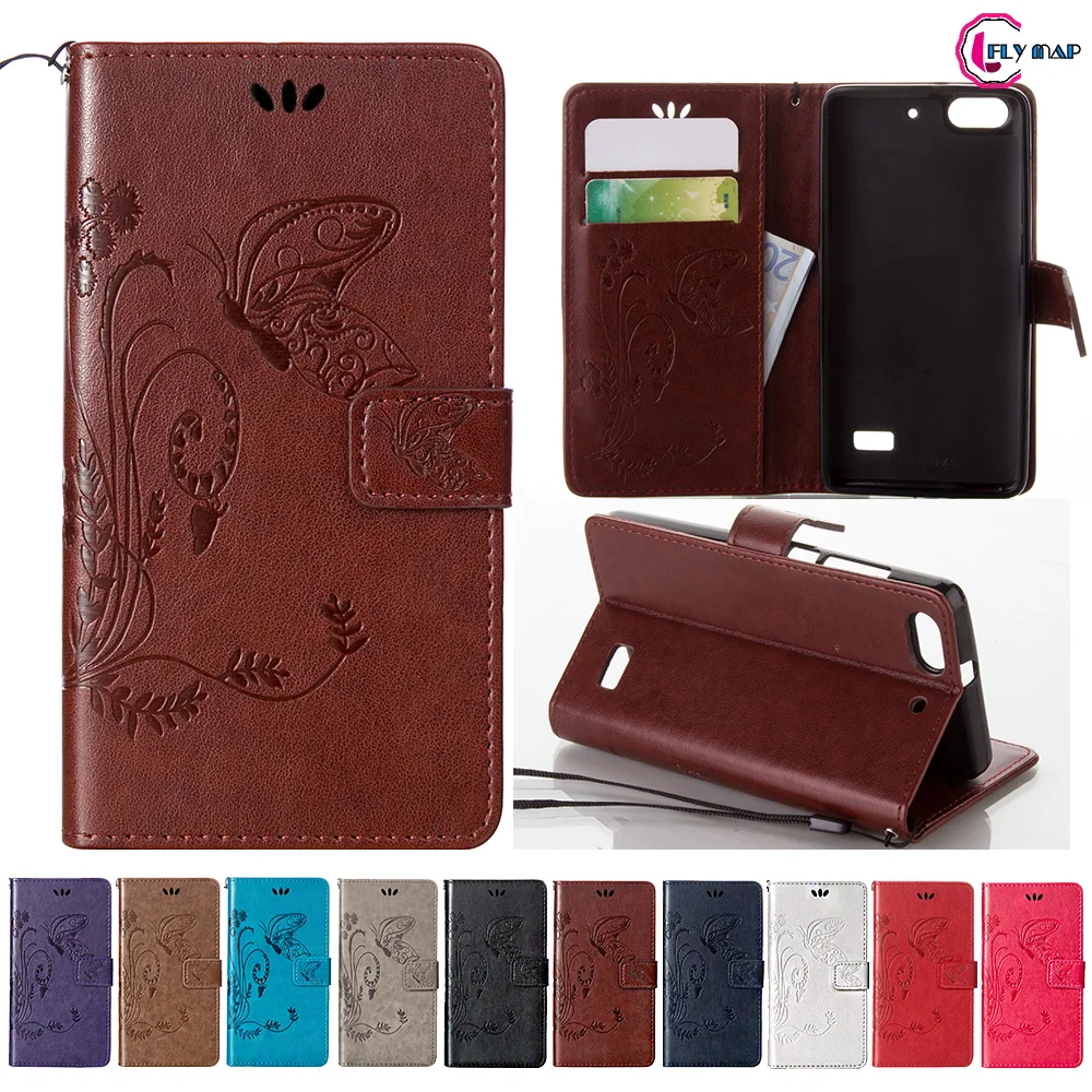 butterfly Flip Coque for Huawei Honor 4C C4 4 C CHM-U01 Case Retro Leather Wallet Cover for G Play Mini CHC-U01 CHC-U03 CHC-U23