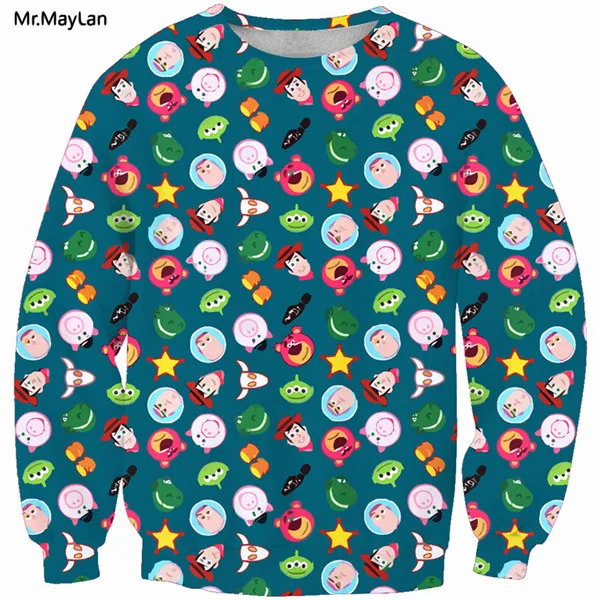 New fashion Unisex Sweatshirt 3D Toy Story Print Simple Hip Hop Casual Relaxtion Oversized 5XL Jackets Hipster Boys Coat Clothes - Цвет: Toy Story 05