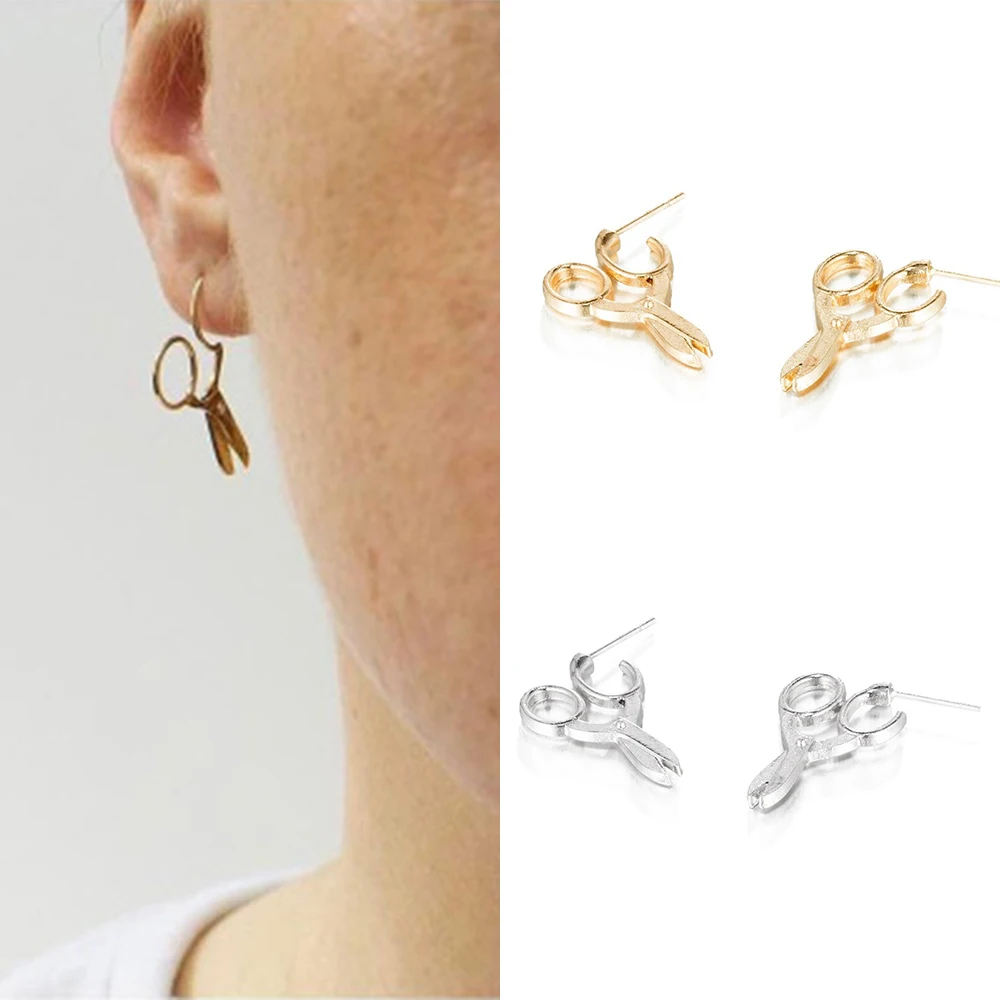 

KISSWIFE New Fashion Jewelry Vintage Scissors Stud Earrings Best Gift For Girl Ear Piercing For Women