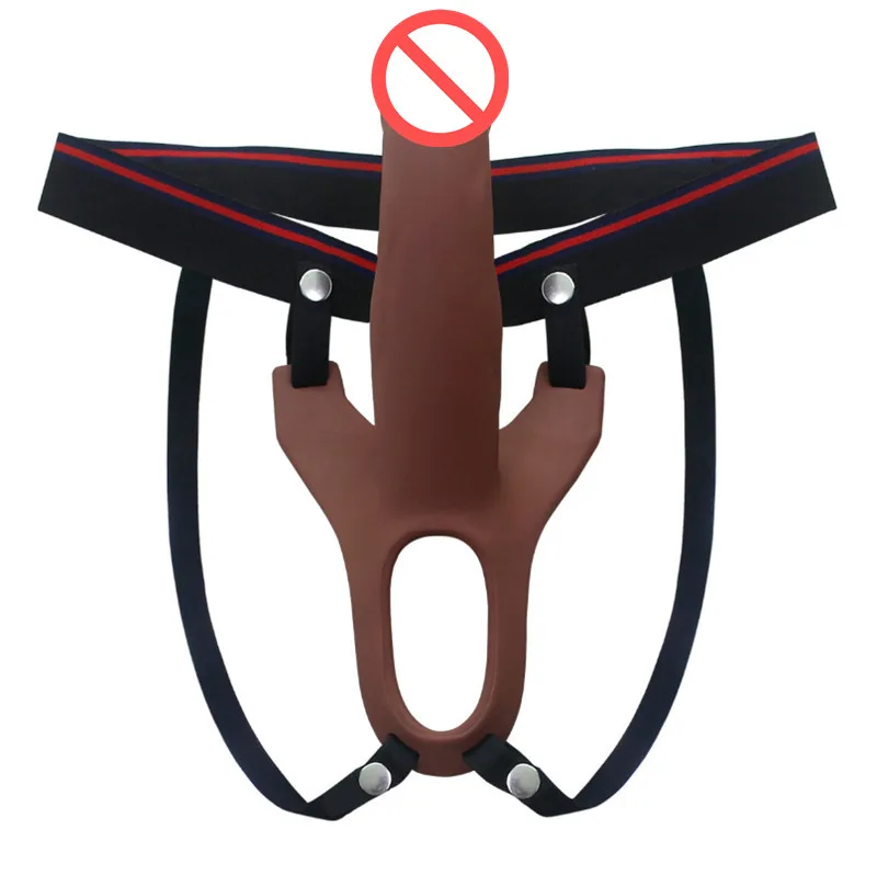 Strapon Realistic font b Dildo b font Pants Sex Toys Harness Belt Silicone in font b