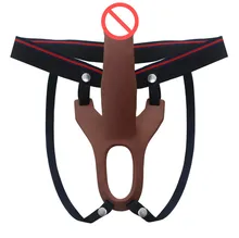 Strapon Realistic font b Dildo b font Pants Sex Toys Harness Belt Silicone in font b