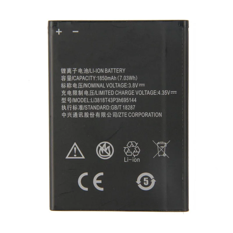 Оригинальный аккумулятор Li3818T43p3h695144 для телефона ZTE Blade G Lux V830w Kis 3 Max 1850