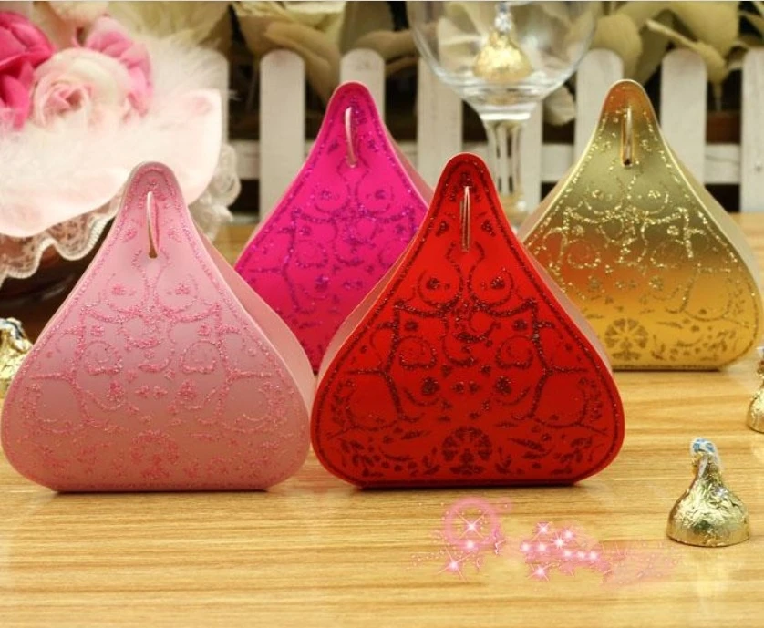 

Gold powder candy favor box,wedding party marriage chocolate sweets dragee gifts packaging bomboniere, 200pcs, Express shipping