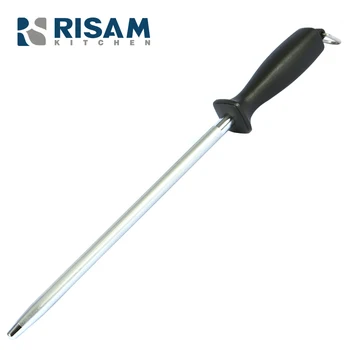 

RISAMSHA Stainless Steel 10 Inch Diamond Sharpening Steel Sharpenning Scissor Sharpening Tool Knife Sharpening System