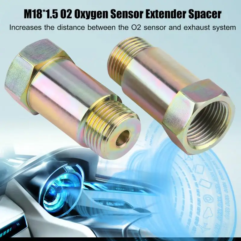 

2Pcs 45mm M181.5 O2 Oxygen Sensor Extender Extension Spacer Bungs Adapter Yellow