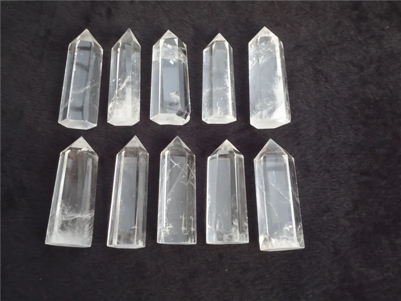 10 Transparent Natural Clear Quartz Crystal Points Single Terminated