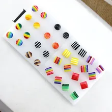 Горячая Распродажа, серьги-гвоздики карамельного цвета, женские гипоаллергенные пластиковые серьги, аксессуары, модные ювелирные изделия для женщин