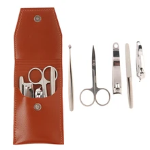 5 шт./компл. Нержавеющая сталь Маникюр Nail Art Инструмент кусачки для ногтей пилочка для ногтей ухо Палочки Одежда высшего качества