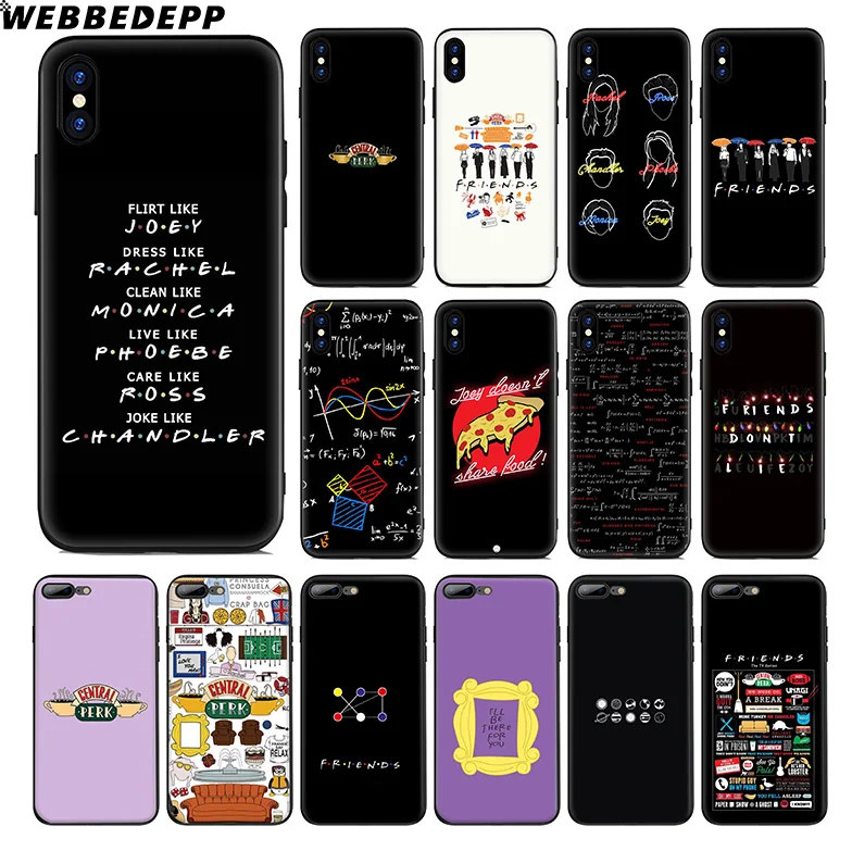 WEBBEDEPP друзья ТВ шоу Мягкий силиконовый чехол для Apple iPhone 11 Pro Xr Xs Max X или 10 8 7 6 6S Plus 5 5S