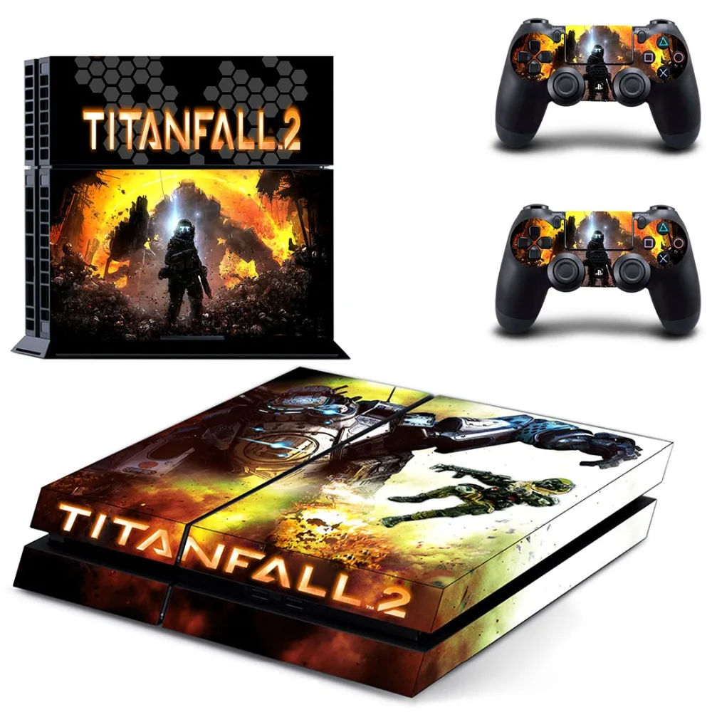 Игра Titanfall 2 PS4 наклейка на кожу Виниловая для Playstation 4 консоль и контроллера