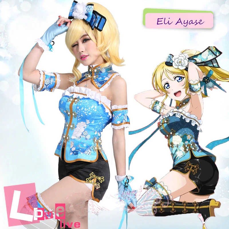 Love Live Cheongsam Пробуждение всех членов Nozomi Eli Nico Kotori Umi Honoka Maki Косплей Костюм китайское платье женские костюмы с юбкой