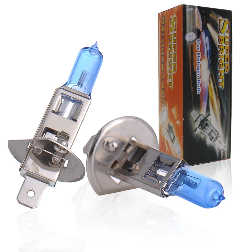 

TXVSO8 2x Blue Headlights Top Quality Auto Halogen Bulbs 12V Car Halogen Lamps 100w H1 H3 H4 H7 H11 9005 9006 Super Bright 5000k