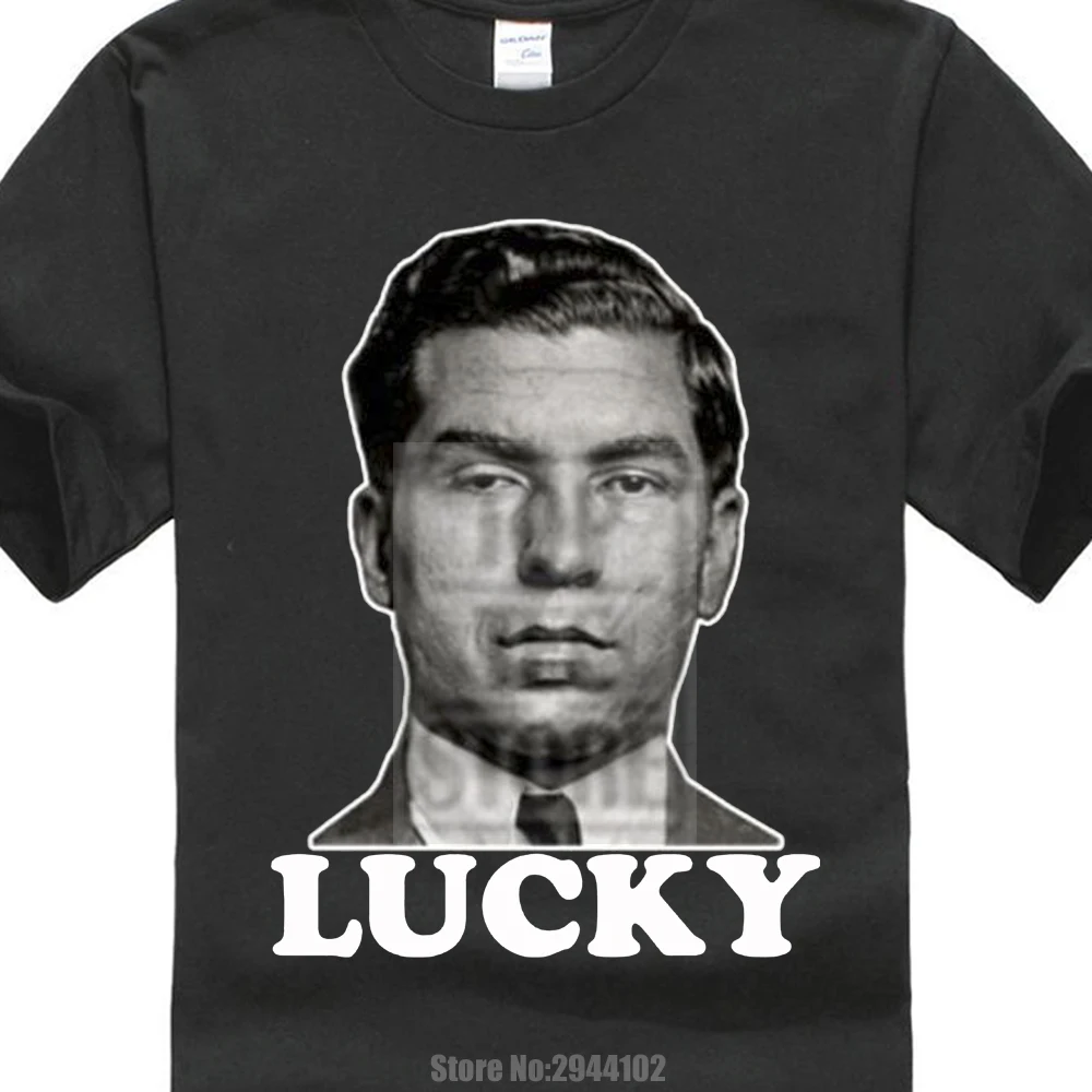 Лидер продаж Мужская футболка модная Lucky Luciano итальянская гангстер мафия