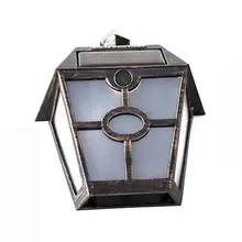 2 светодиодный Ретро Солнечный настенный светильник Открытый водонепроницаемый садовый забор безопасности свет Путь пейзаж для ограды, двора лампы