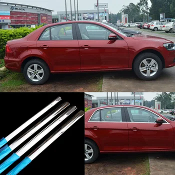 

8pcs Stainless Steel Door Window Frame Sill Molding Trim For VW Bora